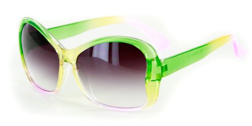 "Popsicles"Multi Colored - Kids, Girls Sunglasses - 100% UV Protectionn (Green Multi w/Smoke Lens)
