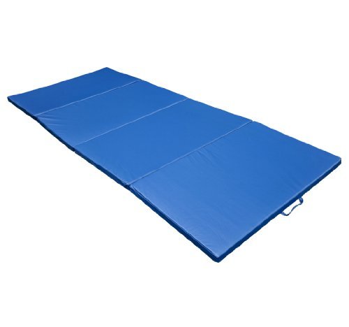 Pu Leather Folding Gymnastics Gym Tumbling Exercise Martial Arts Mat Pad Blue