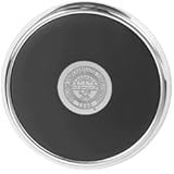 IMAGE OF Arizona - Silver Coaster-Black Leather