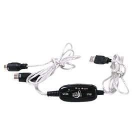USB MIDI Cable Converter PC to Music Keyboard Window Win Vista XP, Mac OS