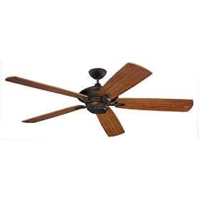 Monte Carlo 5CY60RB Cyclone, 60-Inch 5-Blade Outdoor Ceiling Fan, Roman Bronze Motor... by Monte Carlo