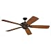 Monte Carlo 5CY60RB Cyclone 60-Inch 5-Blade Outdoor Ceiling Fan, Roman Bronze Motor Finish and Teak ABS with Grain Blades