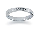 0.05 channel set diamond band in Platinum