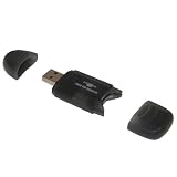 USB 2.0 7-in-1 Card Reader Writer for SD,Mini SD,SDHC,RS,MMC,T-Flash Black