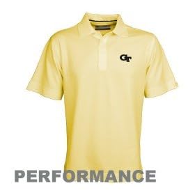 Cutter and Buck Georgia Tech Yellow Jackets Gold DryTec Championship Performance Polo