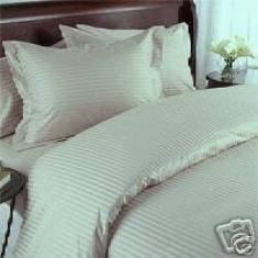 Stripes Sage mint 600 Thread Count Full/Queen Size Duvet Cover Set 100 % Egyptian Cotton with matching pillow shams