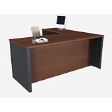Bestar Prestige + Computer L-Desk Set in Bordeaux