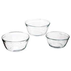 Anchor Hocking 3-Piece Gift Boxed Mixing Bowl Set 1-Quart, 1-1 2-Quart and 2-1 2-Quart by Anchor Hocking