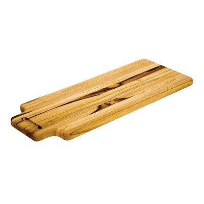 12 x 8 Edge Grain Rectangle Wooden Cutting Board - Grooved Lip Handle by Proteak