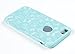 iPhone 6, DandyCase 2in1 Hybrid High Impact Hard Mint Green & White Flower Pattern + Silicone Case Cover for Apple iPhone 6 (4.7