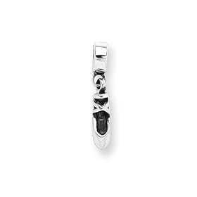 Ballet Shoe Dangle Charm in Sterling Silver for 3mm Reflections, Expression, Kera, Pandora and SilveRado Bracelets & Necklaces