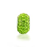 Bling Jewelry Peridot Green 925 Sterling Silver Swarovski Crystal Bead Fits Troll Chamilia