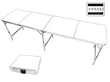 Beer Pong Table 8 FEET Blank with Bottle Opener, 6 Pong Balls Beer Pong Table 8 FEET Blank with Bottle Opener, 6 Pong Balls