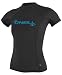 O'Neill Wetsuits Women's Basic Skins Short Sleeve Crew, Black, Large