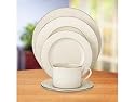 Lenox Linen Rose Platinum-Banded Bone China 5-Piece Place Setting, Service for 1