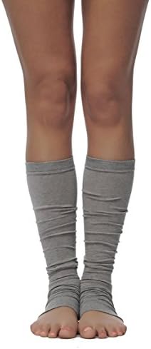 Ergonomic Women's Yoga Spats Leg Warmers Light Gray
