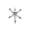 Barb Skull Pendant - Pewter - 2'' Height Barb Skull Pendant - Pewter - 2'' Height