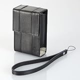 エレコム 旅撮りデジカメケース 本革使用 Mサイズ(ブラック) DGB-034BK