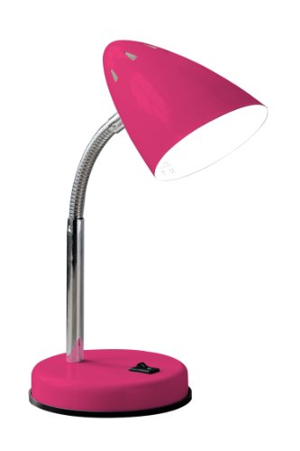 Premier Housewares Flexi Desk Lamp, Pink
