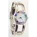 Firenze Millefiori Silver Bangle Watch - White Dial