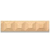 1-1/2'W X 1/4'TH X 96'L, Machine Carved Hard Wood Square Key Molding. (Zakros Moulding)