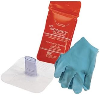 MDI® Microshield® Water Proof Disposable CPR Rescue Breather (Includes (1) Pair Nitrile Gloves And Tamper Evident Pouch)