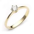 14k Yellow Gold Diamond Solitaire Ring (0.25 ct)