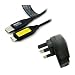 UK Mains Charger and USB Data Cable for Samsung Camera Series (Fits: Samsung L310, L310W, ES55, i8, i80, i100, L100, L110, L100, L120, L200, L201, L210, L310, L310W, L313, L313 WM110, NV4, NV9, NV30, NV33, NV40, NV103, NV106, P800, P1000, P1200,PL50, PL60, PL65, PL50, SL201, SL202, SL310, SL310WS, L420, SL620, ST10, ST50, TL9, TL100, ES55, ES60, ES63, HZ10W, HZ15W, WB500 WB550)