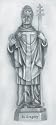 St. Gregory - 3 1/2" Pewter Statue with Prayer Card