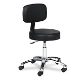 SAFCO PRODUCTS / Pneumatic lift lab stools with back, height-adjustable 17 to 22, black / SAF3430BL / Sold as 1 Each / Mfr Part # 3430BL \*/ Pneumatic lift lab stools with back, height-adjustable 17 t