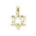 14k Solid Satin Star of David Pendant