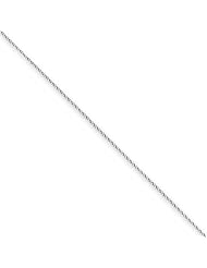 14k White Gold 18in D/C 0.65mm Pendant Necklace Spiga Chain. Metal Wt- 1.16g