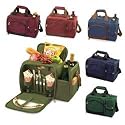 Picnic Time Malibu Insulated Shoulder Pack with Deluxe Picnic Service for 2, Pine Green