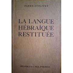La langue H�bra�que restitu�e