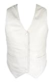 Classic Ladies White Leather Vest