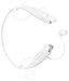Bastex Bluetooth 4.0 Wireless Headset Hands-Free Neckband Sports Stereo Universal Headphone with Microphone for Smartphones and Other Bluetooth Devices [White]