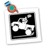 WHEELIN DUDE black sign 2 - 10x10 Quilt Square
