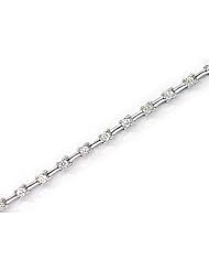 14kt Yellow Gold Petite Bar and Diamond Bracelet 1.00ct TW