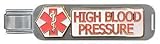 Clearly Charming High Blood Pressure Large Life Links Medical Alert Attachment Italian Charm Bracelet Link