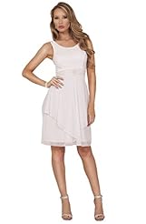 Cocktail  Lace  Chiffon/Polyester Sleeveless Scoop Neck Empire   Waistline Homecoming Dress/Bridesmaid Dress/Party Dress/Wedding Dress/Mini Dress  With a Bow(s) and Rhinestones