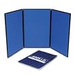 Apollo SB93513Q Apollo ShowIt Three-Panel Display System, Fabric, Blue/Gray, Black PVC Frame