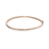 Designer Inspired Classic Skinny CZ Rose Gold Plated Bangle