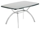 SIEGER 658/A Alu-Gartentisch 150x90 cm graphit, Mecalit-Deko-Platte