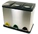 3 IN 1 STAINLESS STEEL RECYCLING RECYCLE PEDAL BIN