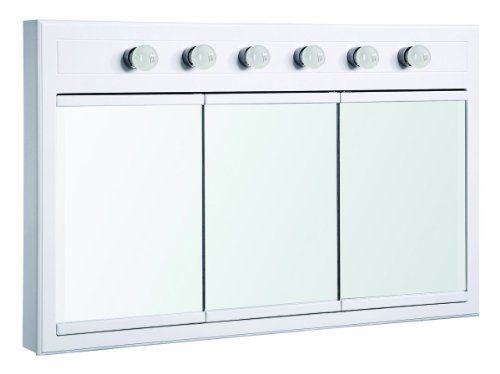 Design House 532408 48-Inch Concord Ready-To-Assemble 6 Light Medicine Cabinet, White