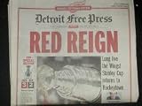 Detroit Red Wings Stanley Cup Champions Detroit Free Press Newspaper - 2008