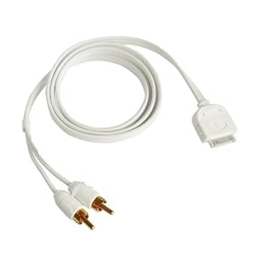 Phono Cable for Apple Media Players (Fits:iPad, iPhone 4, iPhone 4S, iPhone, iPhone 3G, iPhone 3GS, iPod Touch, iPod Classic, iPod Photo)