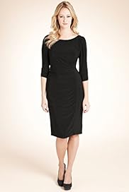 Slash Neck Ruched Jersey Dress
