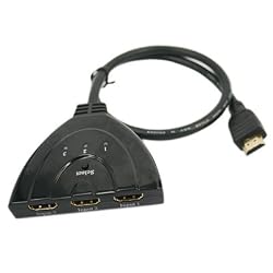 HDE&reg; HDMI Switcher 3x1 Pigtail Cable