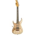 AXL Badwater SRO Left Hand Electric Guitar, ¾ Size, Crackle Brown/White
